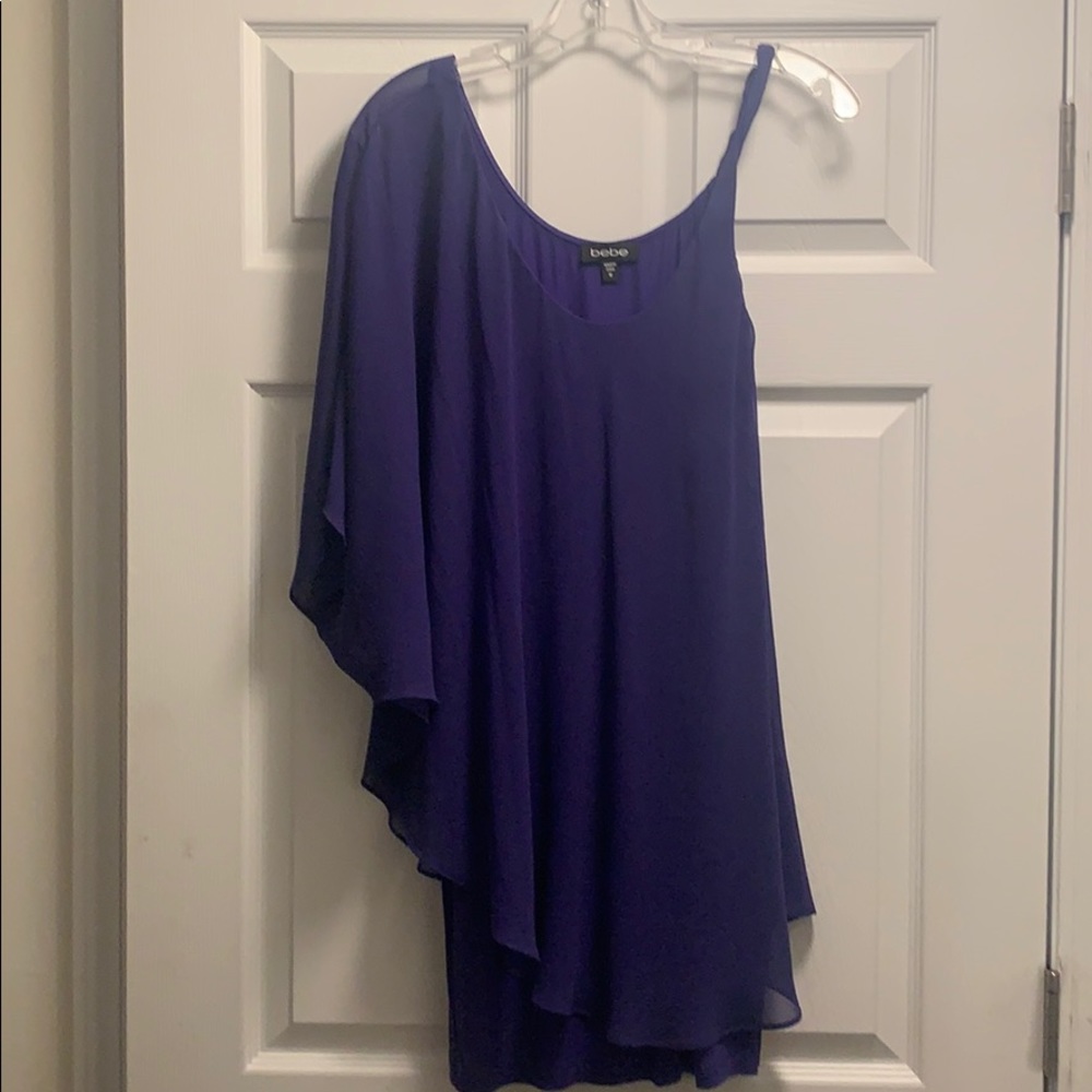 bebe purple mini dress
